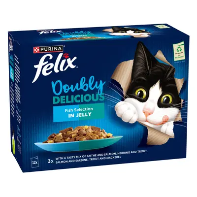 Felix As Good As It Looks - Doubly Delicious 12 x 85g - Fish Selection in Jelly