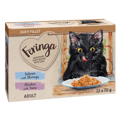 12 x 70g Feringa Juicy Fillet Wet Cat Food - 20% Off! * - Mixed Pack (12 x 70g)