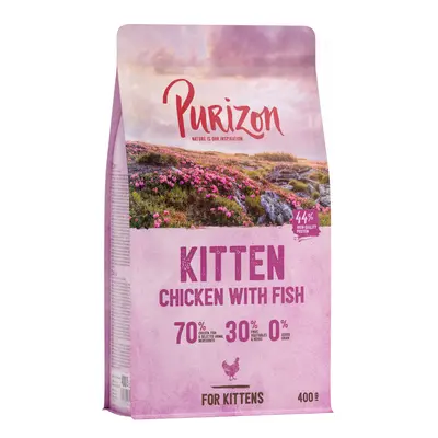 2 x 400g Purizon Dry Cat Food - Special Trial Price! * - Kitten Grain-Free Chicken & Fish (2 x 4