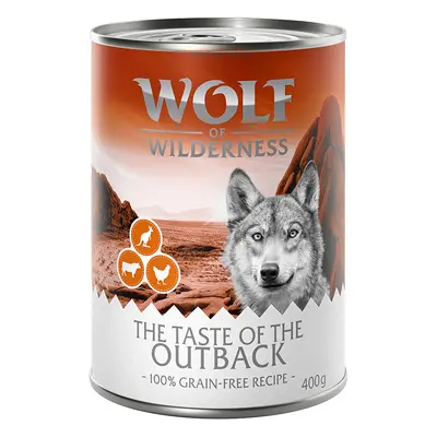 6 x 400g Wolf of Wilderness Wet Dog Food - 5 + 1 Free! * - Adult The Taste of the Outback - Chic