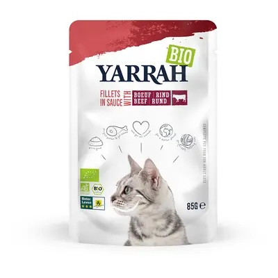 Yarrah Organic Fillets in Sauce – Saver Pack 28 x 85g - With Beef