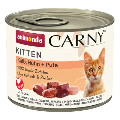 Animonda Carny Kitten Saver Pack 24 x 200g - Veal, Chicken & Turkey