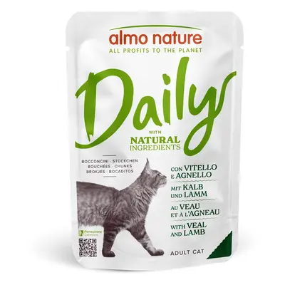 6 x 70g Almo Nature Daily Menu Wet Cat Food - 5 + 1 Free! * - Veal & Lamb (6 x 70g)