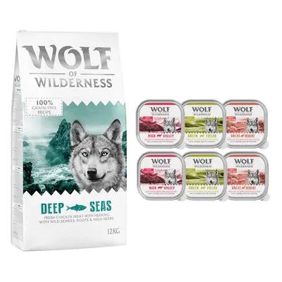 Wolf of Wilderness Dry Dog Food + Wolf of Wilderness Wet Dog Food Free! * - Adult "Deep Seas" - 