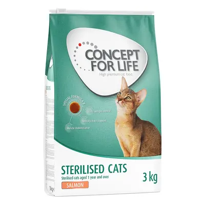 3kg Concept for Life Dry Cat Food - Special Price! * - Sterilised - Salmon (3kg)