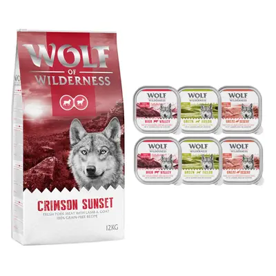 Wolf of Wilderness Dry Dog Food + Wolf of Wilderness Wet Dog Food Free! * - Adult "Crimson Sunse