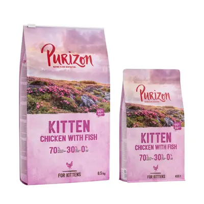 6.9kg Purizon Dry Cat Food - 6.5kg + 400g Free! * - Kitten Grain-Free Chicken & Fish (6.5kg + 40