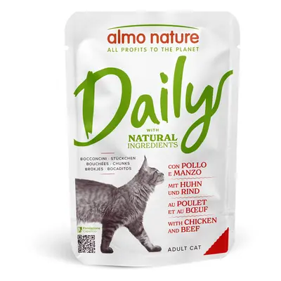 6 x 70g Almo Nature Daily Menu Wet Cat Food - 5 + 1 Free! * - Chicken & Beef (6 x 70g)