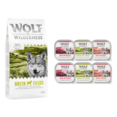 Wolf of Wilderness Dry Dog Food + Wolf of Wilderness Wet Dog Food Free! * - Adult "Green Fields"