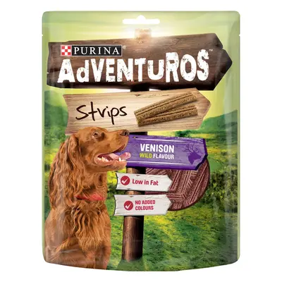 3 x PURINA Adventuros Dog Treats - 2 + 1 Free! * - Strips: Venison (3 x 90g)