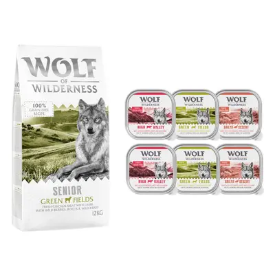 Wolf of Wilderness Dry Dog Food + Wolf of Wilderness Wet Dog Food Free! * - Senior "Green Fields