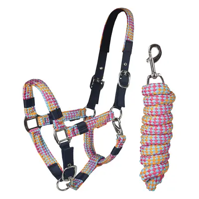 Halter and lead rope set for horse Horka Red Horse