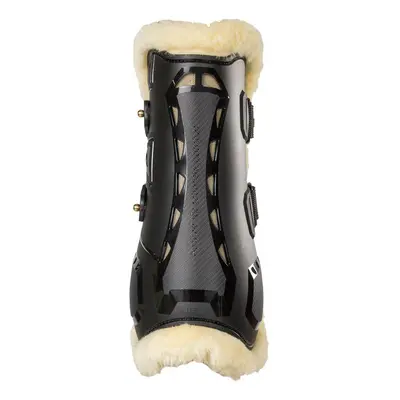 Front open horse gaiters with fur Back on Track airflow