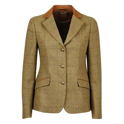 Women's slim-fit riding jacket with suede collar Dublin Albany Tweed