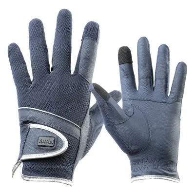 Silver and technical fabric gloves Tattini