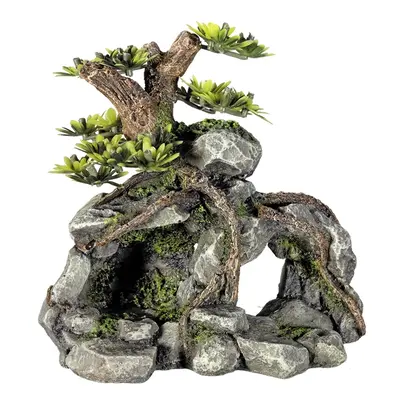 Grotto aquarium decoration with plants Nobby Pet