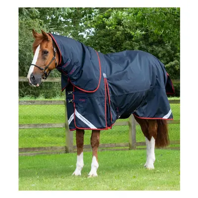 Waterproof outdoor horse blanket with neck cover Premier Equine Buster 420 g Classic