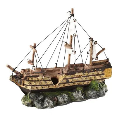 Aquarium decoration Aqua Della Shipwreck Titanic With Airstone