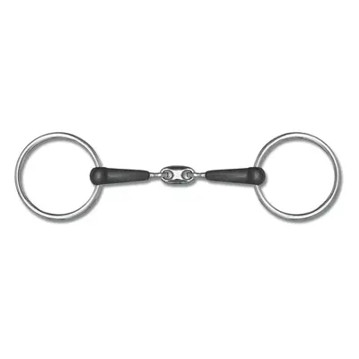 Double jointed rubber bit for horse Waldhausen d