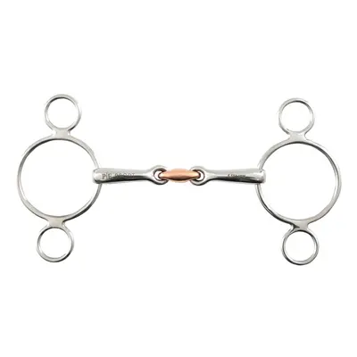 Two-ring snaffle bit with copper pad Premier Equine