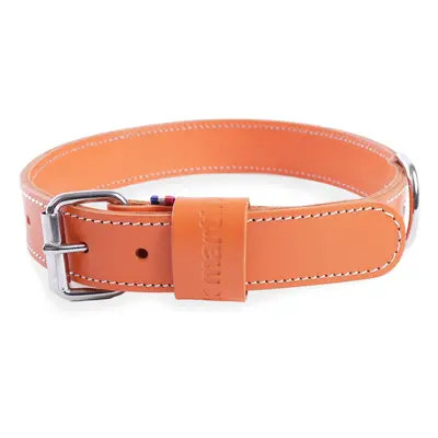 Double-thickness leather dog collar Martin Sellier 30/65