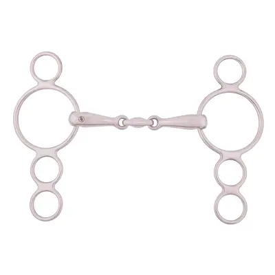 Adjustable 4 ring double curb stainless steel horse bit BR Equitation