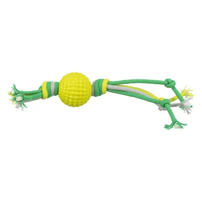 Dog ball with rope, in tpr/polyester Trixie