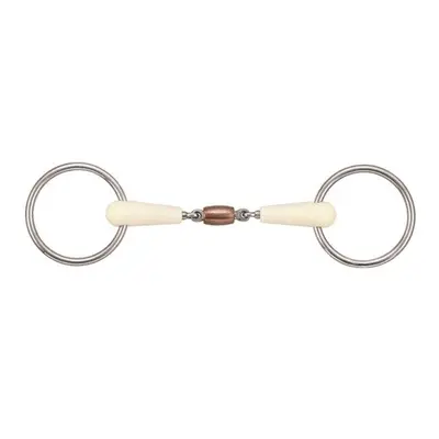 2 ring horse bit with removable double seal + copper roller Soyo Happy mouth