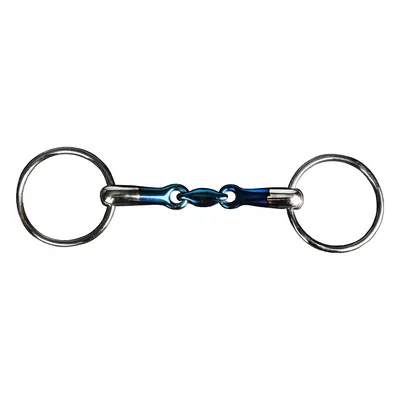 Two-ring snaffle bit with double soft iron joint Horka