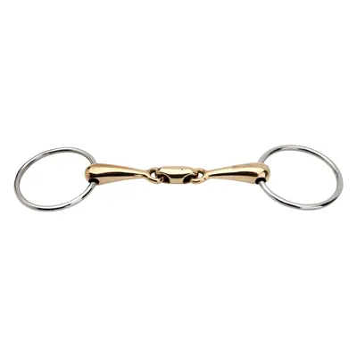 Two-ring snaffle bit with double joint gb Horka