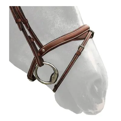 Horse noseband Silver Crown Flash Half Moon