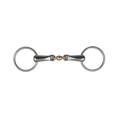 Two-ring snaffle bit with copper link Metalab