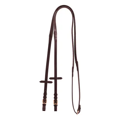 Leather and rubber reins for English bridle with buckles Equestro