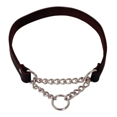 Leather chain dog collar Dogman Lina