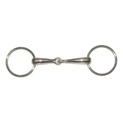 Two-ring snaffle bit in solid stainless steel Tattini