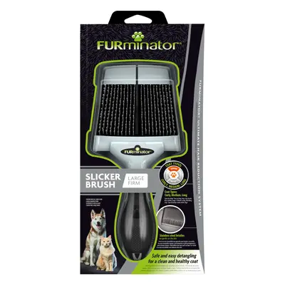 Hard carding dog brush Furminator