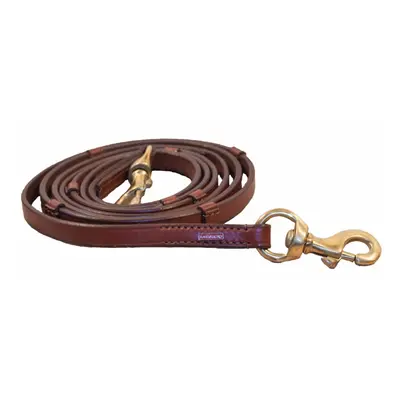 Brass leather horse reins Karlslund