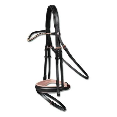 Combined riding bridle and noseband Waldhausen X-Line Rosé