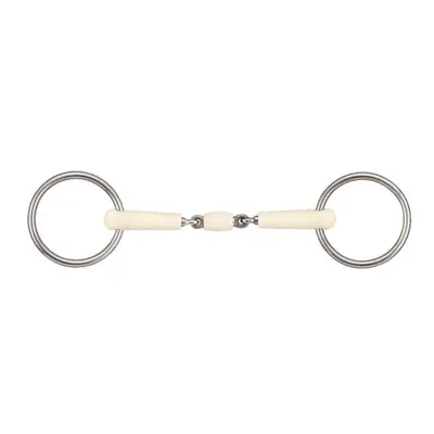 Two-ring snaffle bit with double joint + roller Soyo