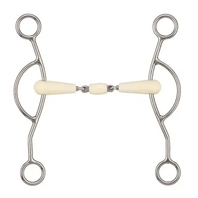 American horse gag bit with double joint + roller Soyo Happy mouth