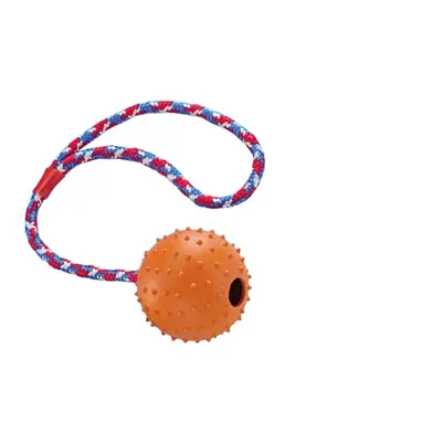 Rubber ball with bell and rope for dogs Nobby Pet