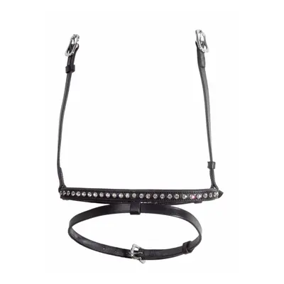 Combination horse noseband with a row of crystals Karlslund Kombi