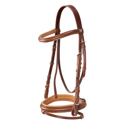 English leather horse riding bridles with rubber reins Equestro