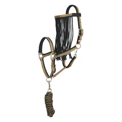 Nylon halter and lead rope set for horse with fly browband Imperial Riding