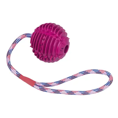 Rubber ball with rope for dogs Nobby Pet