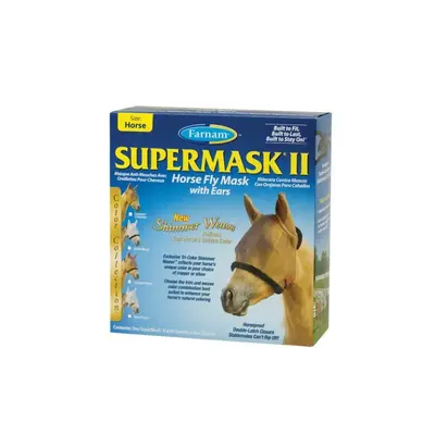 Anti-fly mask for horses without ears Farnam Supermask II Xl XL