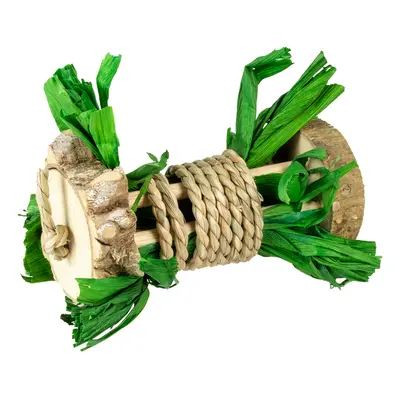 Wooden roll toy for rodents and rabbits with water hyacinth Duvoplus