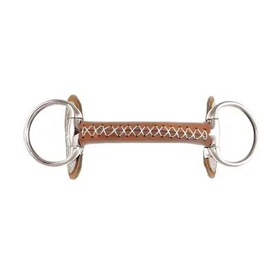 Leather-covered olive bit for horse Umbria Equitazione