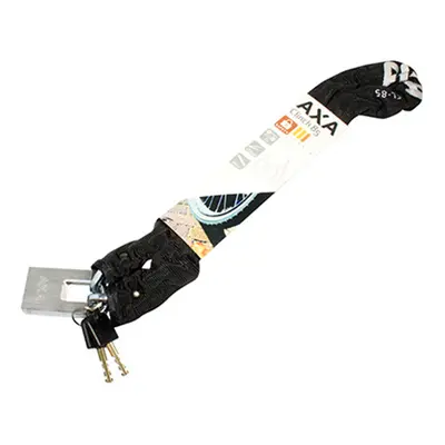 Chain lock in reinforced steel with rubber cover and key security 8 Axa CLINCH+