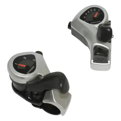 Pair of resin bike shifters with dials and push button P2R 7 V